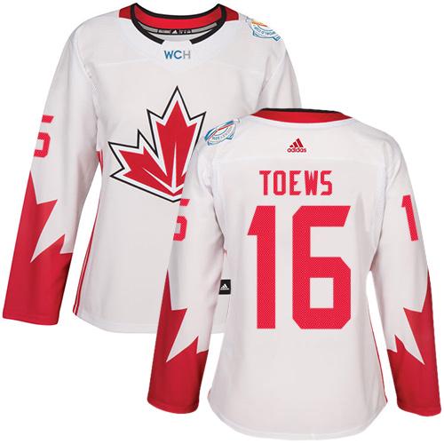 Team Canada #16 Jonathan Toews White 2016 World Cup Women's Stitched NHL Jersey