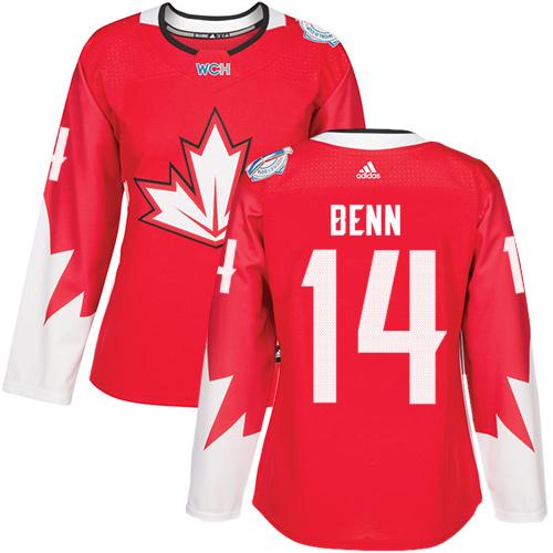 Team Canada #14 Jamie Benn Red 2016 World Cup Women's Stitched NHL Jersey