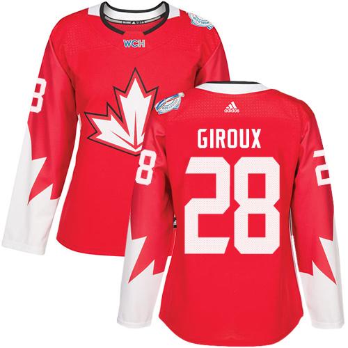 Team Canada #28 Claude Giroux Red 2016 World Cup Women's Stitched NHL Jersey