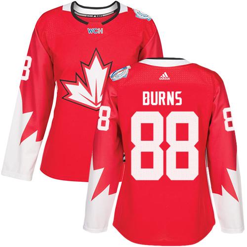 Team Canada #88 Brent Burns Red 2016 World Cup Women's Stitched NHL Jersey