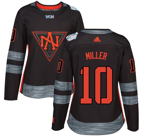 Team North America #10 J. T. Miller Black 2016 World Cup Women's Stitched NHL Jersey
