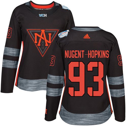Team North America #93 Ryan Nugent-Hopkins Black 2016 World Cup Women's Stitched NHL Jersey