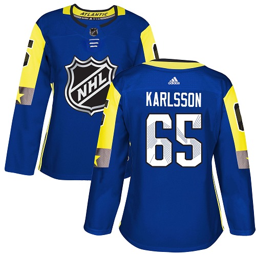 Adidas Senators #65 Erik Karlsson Royal 2018 All-Star Atlantic Division Authentic Women's Stitched NHL Jersey