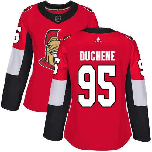 Adidas Senators #95 Matt Duchene Red Home Authentic Women's Stitched NHL Jersey