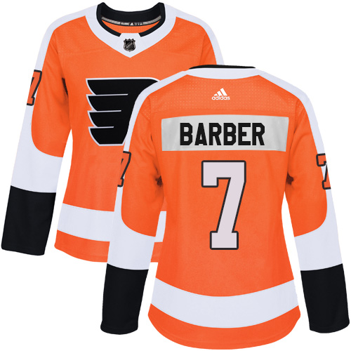 Adidas Flyers #7 Bill Barber Orange Home Authentic Women's Stitched NHL Jersey
