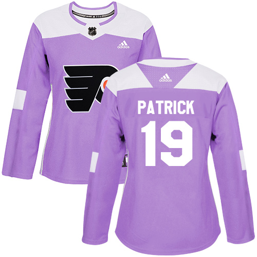 Adidas Flyers #19 Nolan Patrick Purple Authentic Fights Cancer Women's Stitched NHL Jersey