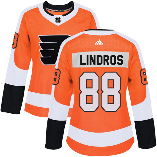 Adidas Flyers #88 Eric Lindros Orange Home Authentic Women's Stitched NHL Jersey
