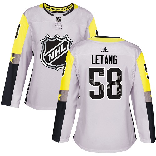 Adidas Penguins #58 Kris Letang Gray 2018 All-Star Metro Division Authentic Women's Stitched NHL Jersey