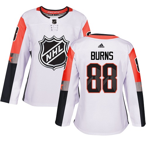 Adidas Sharks #88 Brent Burns White 2018 All-Star Pacific Division Authentic Women's Stitched NHL Jersey