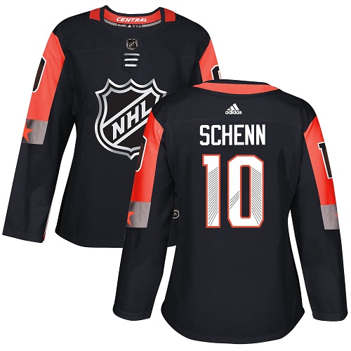 Adidas Blues #10 Brayden Schenn Black 2018 All-Star Central Division Authentic Women's Stitched NHL Jersey