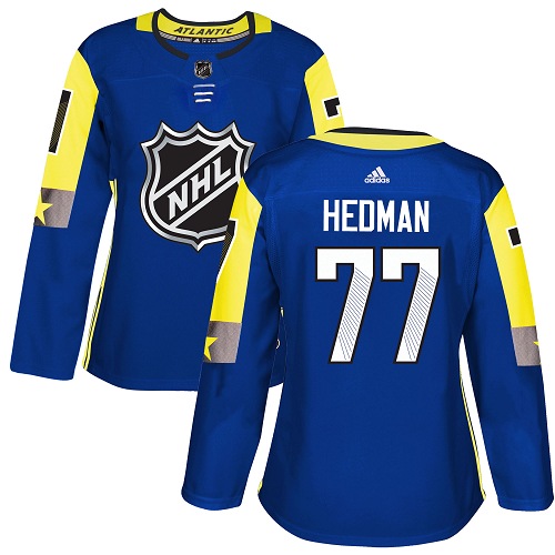 Adidas Lightning #77 Victor Hedman Royal 2018 All-Star Atlantic Division Authentic Women's Stitched NHL Jersey