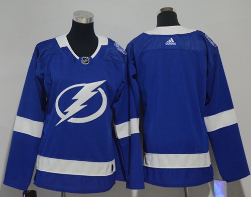 Adidas Lightning Blank Blue Home Authentic Women's Stitched NHL Jersey