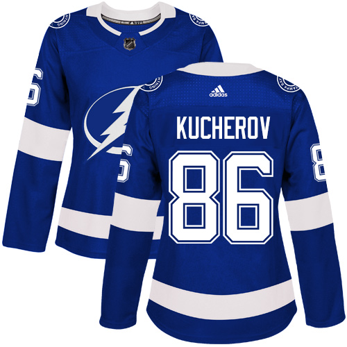 Adidas Lightning #86 Nikita Kucherov Blue Home Authentic Women's Stitched NHL Jersey