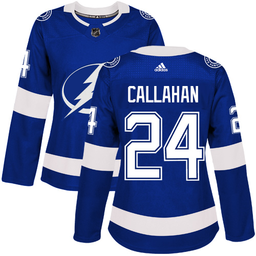 Adidas Lightning #24 Ryan Callahan Blue Home Authentic Women's Stitched NHL Jersey