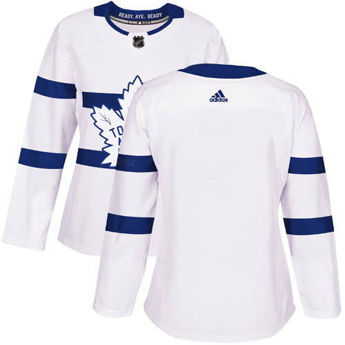 Adidas Maple Leafs Blank White Authentic 2018 Stadium Series Women's Stitched NHL Jersey
