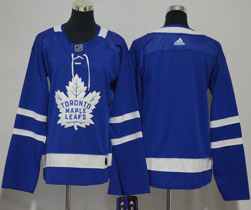 Adidas Maple Leafs Blank Blue Home Authentic Women's Stitched NHL Jersey