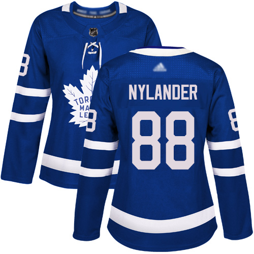 Adidas Maple Leafs #88 William Nylander Blue Home Authentic Women's Stitched NHL Jersey