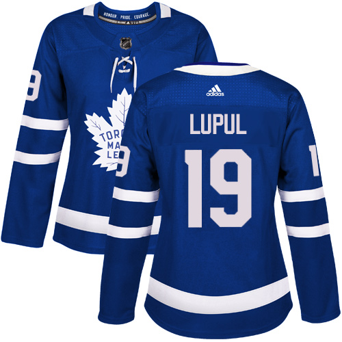 Adidas Maple Leafs #19 Joffrey Lupul Blue Home Authentic Women's Stitched NHL Jersey