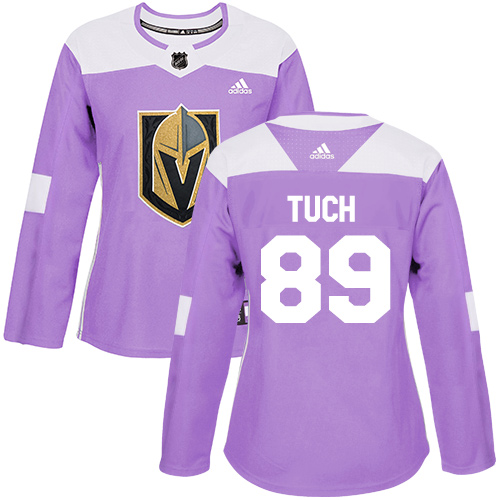 Adidas Golden Knights #89 Alex Tuch Purple Authentic Fights Cancer Women's Stitched NHL Jersey