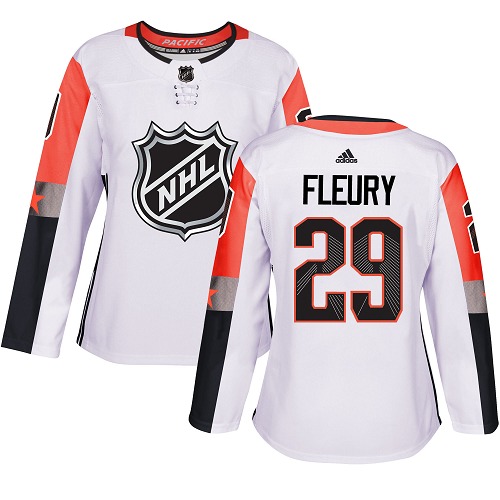 Adidas Golden Knights #29 Marc-Andre Fleury White 2018 All-Star Pacific Division Authentic Women's Stitched NHL Jersey