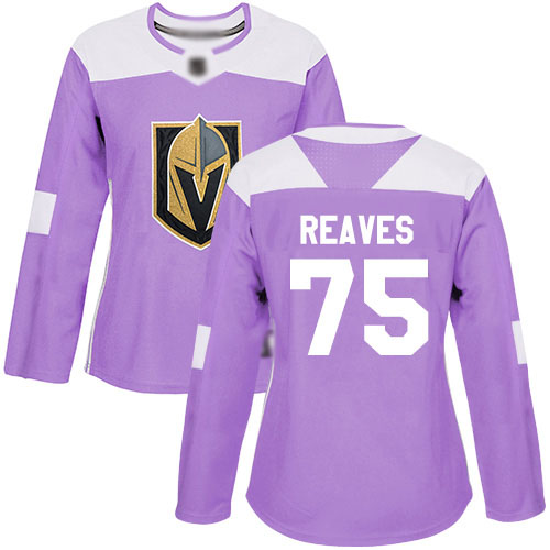 Adidas Golden Knights #75 Ryan Reaves Purple Authentic Fights Cancer Women's Stitched NHL Jersey