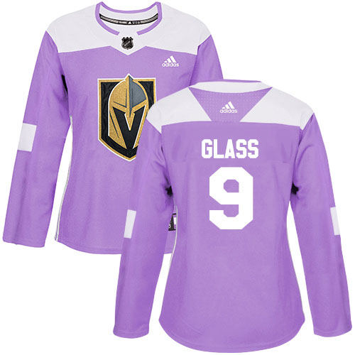 Adidas Golden Knights #9 Cody Glass Purple Authentic Fights Cancer Women's Stitched NHL Jersey