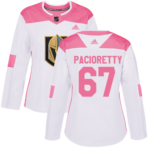 Adidas Golden Knights #67 Max Pacioretty White/Pink Authentic Fashion Women's Stitched NHL Jersey