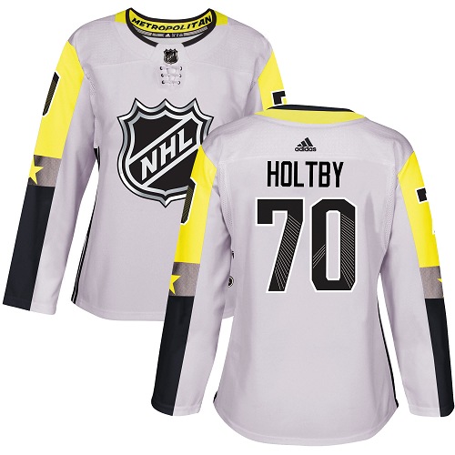 Adidas Capitals #70 Braden Holtby Gray 2018 All-Star Metro Division Authentic Women's Stitched NHL Jersey