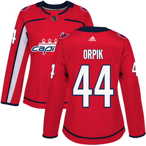 Adidas Capitals #44 Brooks Orpik Red Home Authentic Women's Stitched NHL Jersey