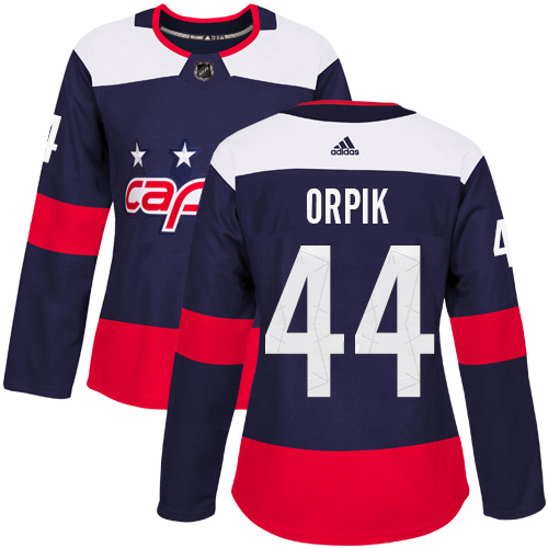 Adidas Capitals #44 Brooks Orpik Navy Authentic 2018 Stadium Series Women's Stitched NHL Jersey