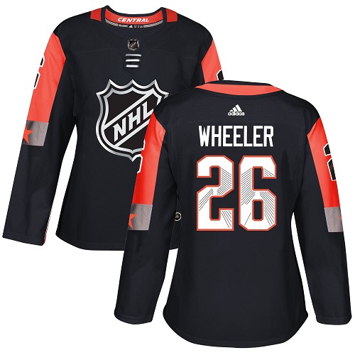 Adidas Jets #26 Blake Wheeler Black 2018 All-Star Central Division Authentic Women's Stitched NHL Jersey