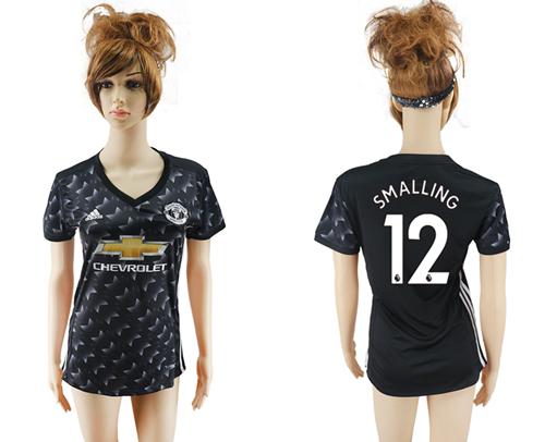 Women's Manchester United #12 Smalling Away Soccer Club Jersey