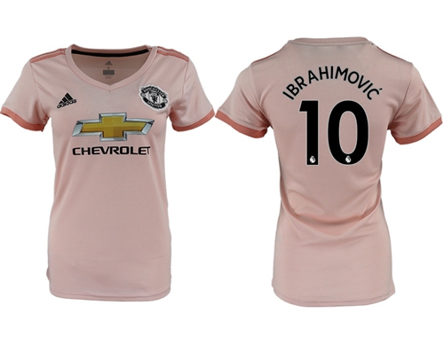 Women's Manchester United #10 Ibrahimovic Away Soccer Club Jersey