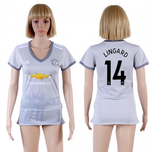 Women's Manchester United #14 Lingard Sec Away Soccer Club Jersey