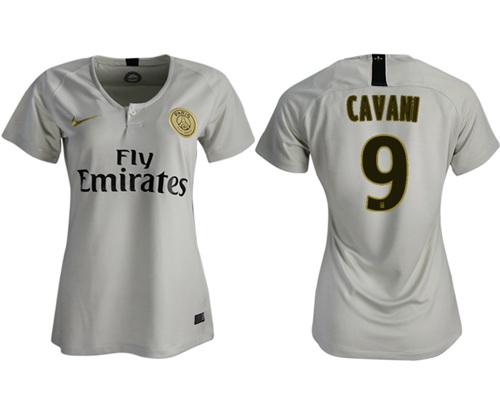 Women's Paris Saint-Germain #9 Cavani Away Soccer Club Jersey