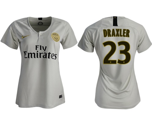 Women's Paris Saint-Germain #23 Draxler Away Soccer Club Jersey