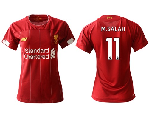 Women's Liverpool #11 M.Salah Red Home Soccer Club Jersey