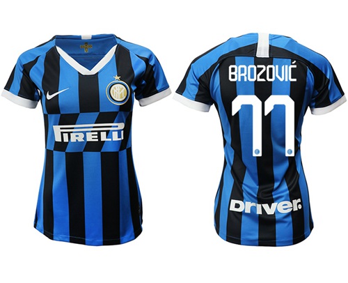 Women's Inter Milan #77 Brozovic Home Soccer Club Jersey