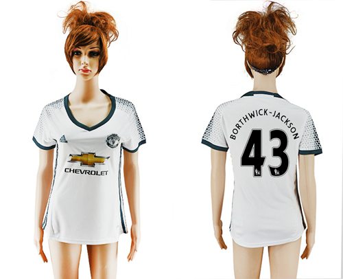 Women's Manchester United #43 Borthwick-Jackson Sec Away Soccer Club Jersey