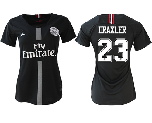 Women's Jordan Paris Saint-Germain #23 Draxler Home Soccer Club Jersey