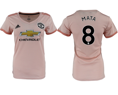 Women's Manchester United #8 Mata Away Soccer Club Jersey