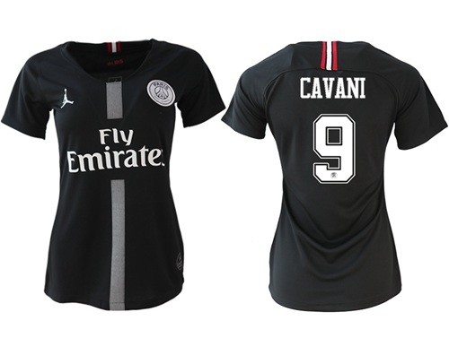 Women's Jordan Paris Saint-Germain #9 Cavani Home Soccer Club Jersey