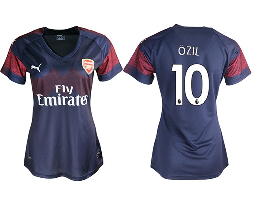 Women's Arsenal #10 Ozil Away Soccer Club Jersey