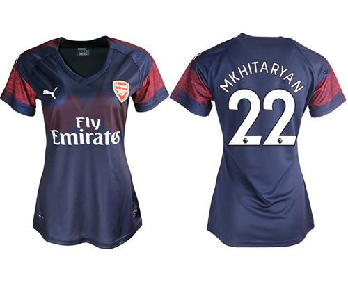 Women's Arsenal #22 Mkhitaryan Away Soccer Club Jersey