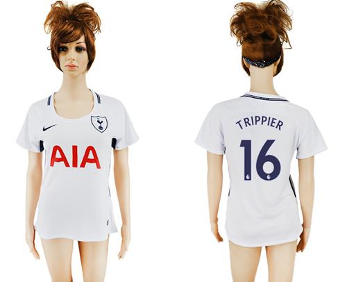 Women's Tottenham Hotspur #16 Trippier Home Soccer Club Jersey