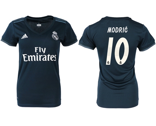 Women's Real Madrid #10 Modric Away Soccer Club Jersey