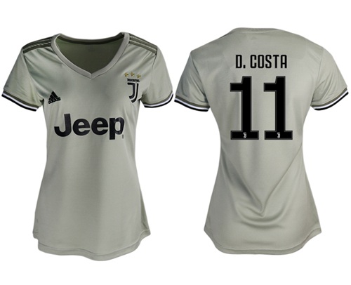 Women's Juventus #11 D.Costa Away Soccer Club Jersey