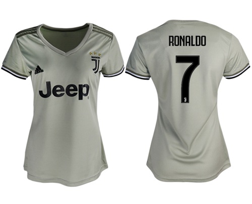 Women's Juventus #7 Ronaldo Away Soccer Club Jersey