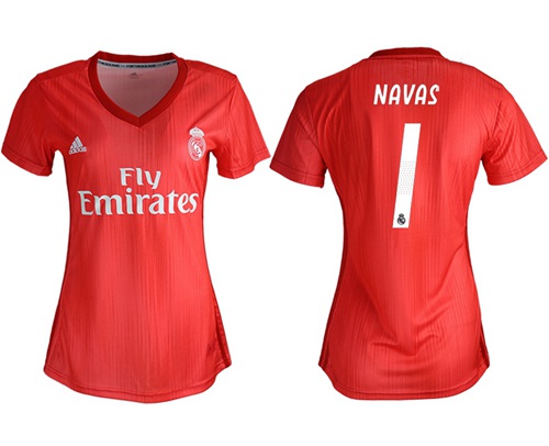 Women's Real Madrid #1 Navas Third Soccer Club Jersey