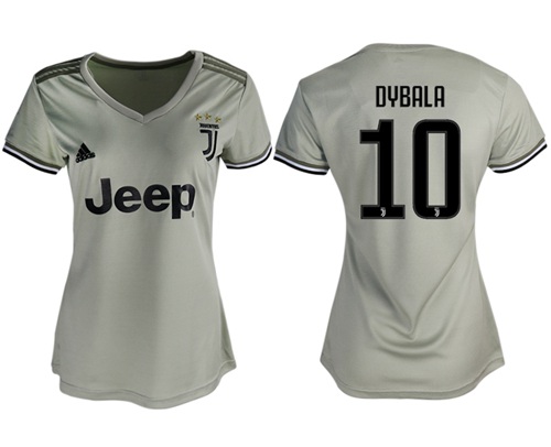Women's Juventus #10 Dybala Away Soccer Club Jersey